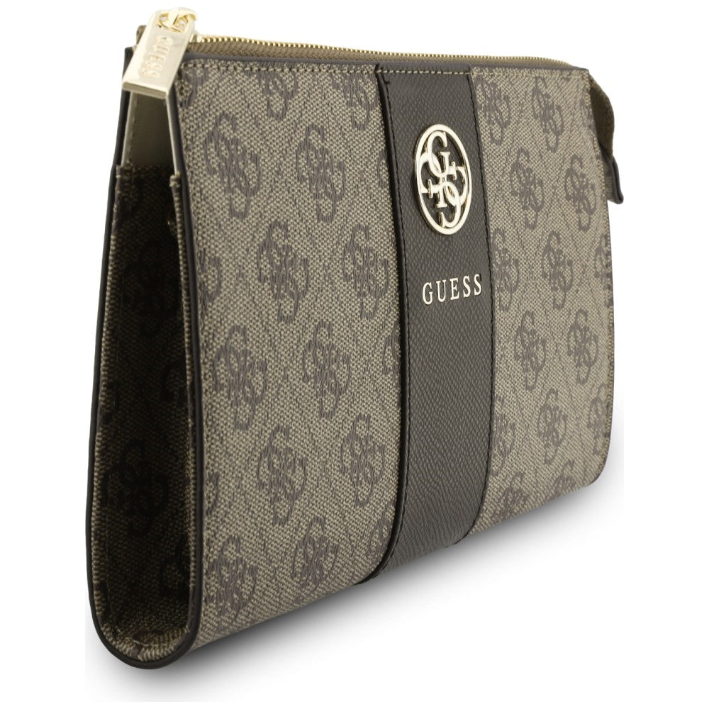 Bolsa Universal para Telemóvel, Guess, 4G Round Classic Logo Stripe, Castanha