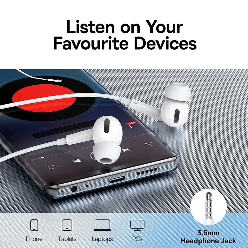 Handsfree 3.5mm Baseus Encok H18, Branco