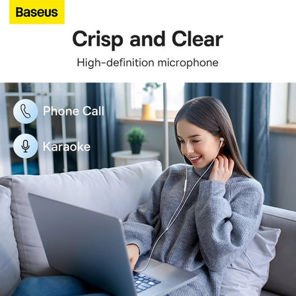 Handsfree 3.5mm Baseus Encok H18, Branco