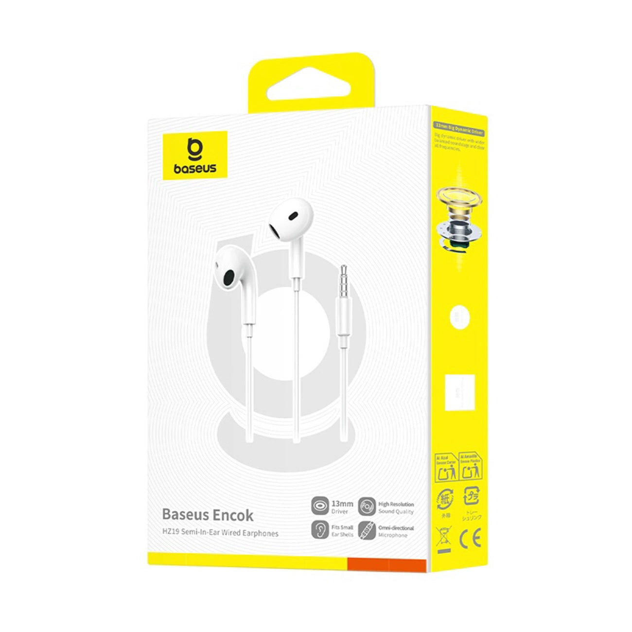 Handsfree 3.5mm Baseus Encok HZ19, Branco A00182301213-00