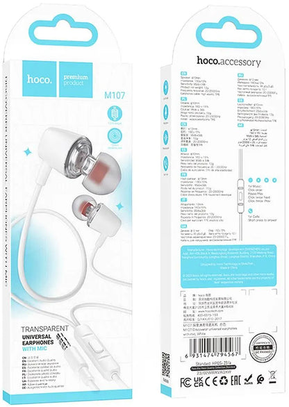 Handsfree 3.5mm HOCO M107, Branco