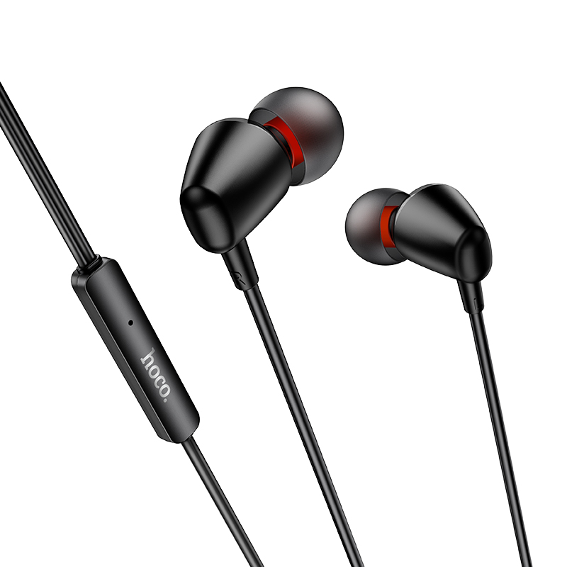 Auriculares mãos-livres 3,5 mm HOCO M107, Preto