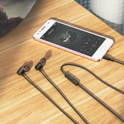 Auriculares mãos-livres 3,5 mm HOCO M107, Preto