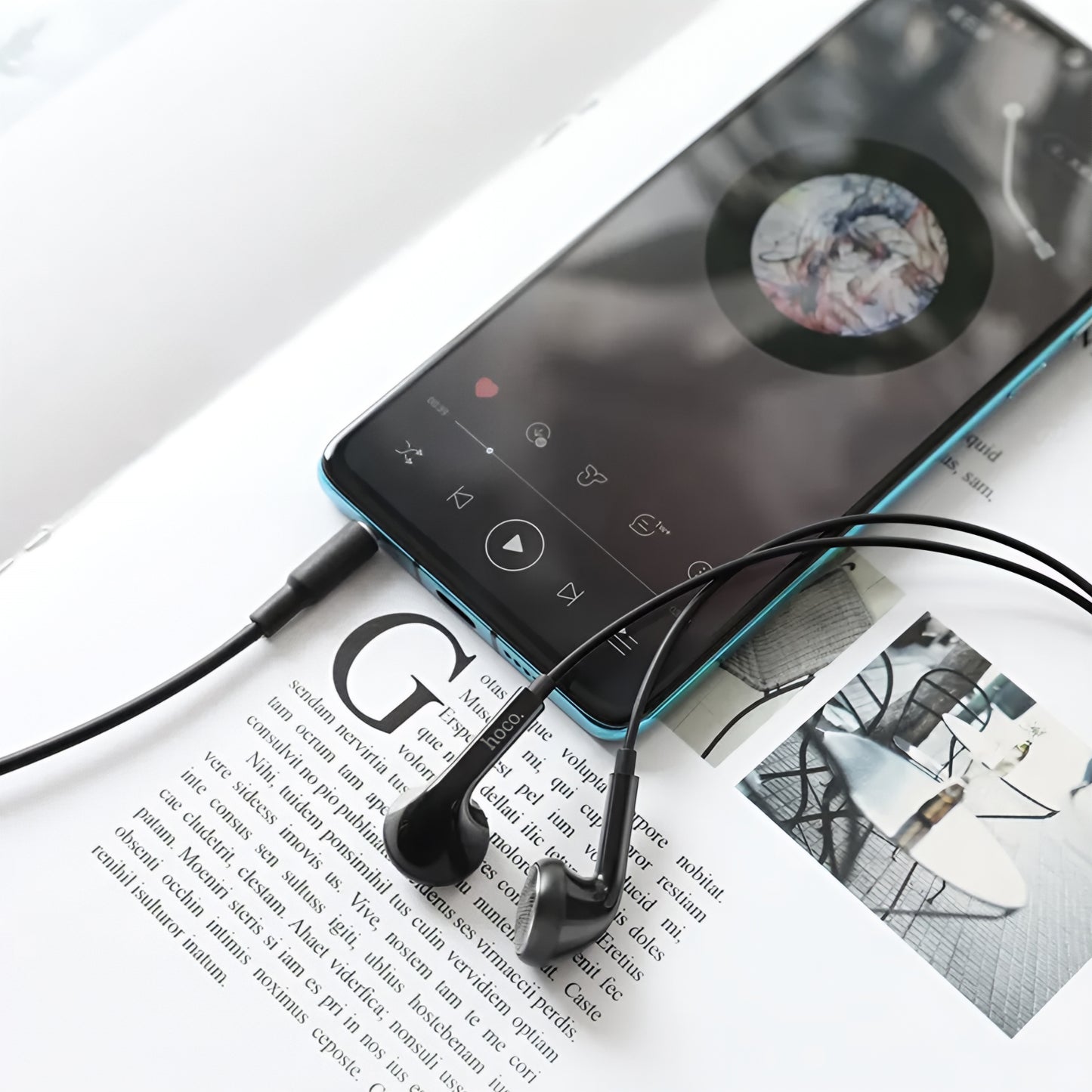 Handsfree 3.5mm HOCO M73, Preto