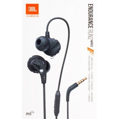 Mãos-livres de 3,5 mm JBL Endurance Run 2, preto ENDURRUN2BLK 