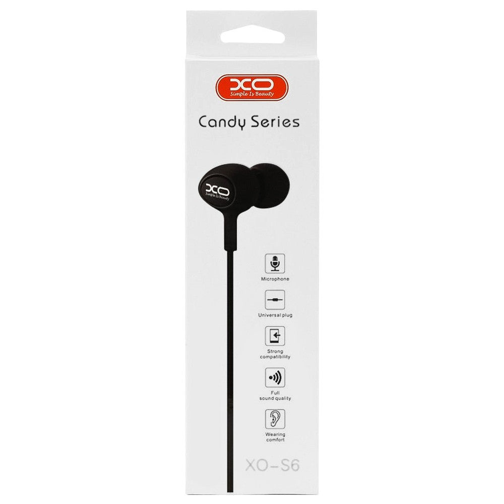 Handsfree 3.5mm XO Design S6, Preto