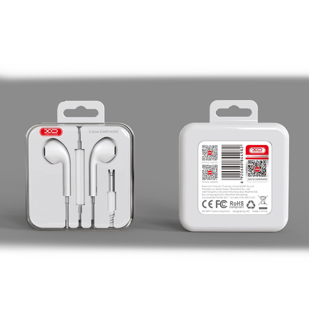 Handsfree 3.5mm XO Design EP77, Branco