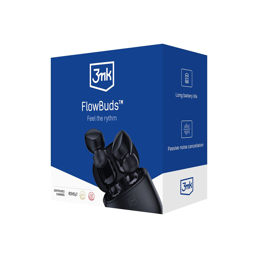 Handsfree Bluetooth 3MK FlowBuds, TWS, Preto