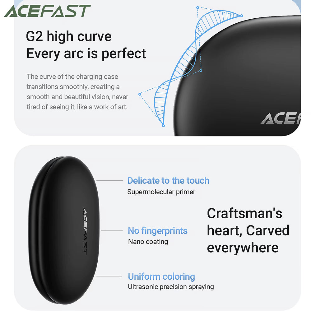 Handsfree Bluetooth Acefast FA002, TWS, Branco