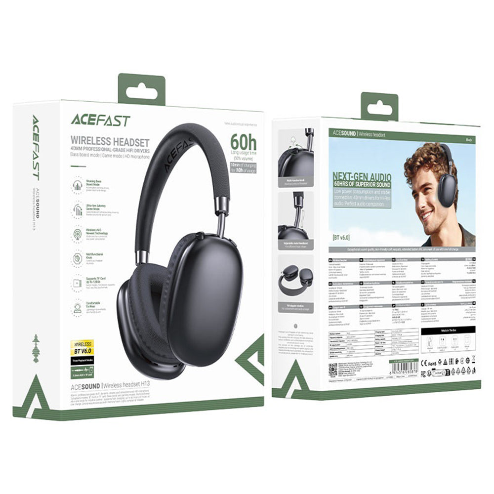 Handsfree Bluetooth Acefast H13, A2DP, Preto