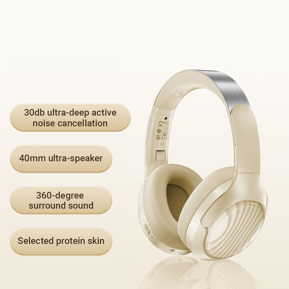 Handsfree Bluetooth Acefast H5, A2DP, ANC, Branco