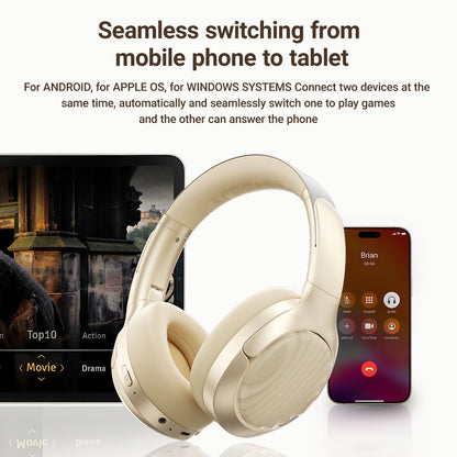 Handsfree Bluetooth Acefast H5, A2DP, ANC, Branco