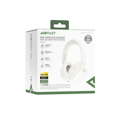 Handsfree Bluetooth Acefast H6, A2DP, ANC, Branco