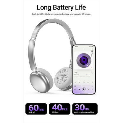 Handsfree Bluetooth Acefast H8, A2DP, ANC, Dourado