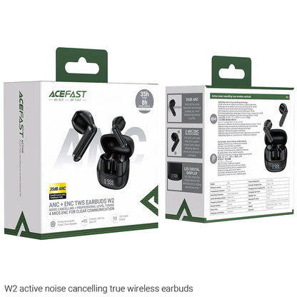 Handsfree Bluetooth Acefast W2, TWS, Preto