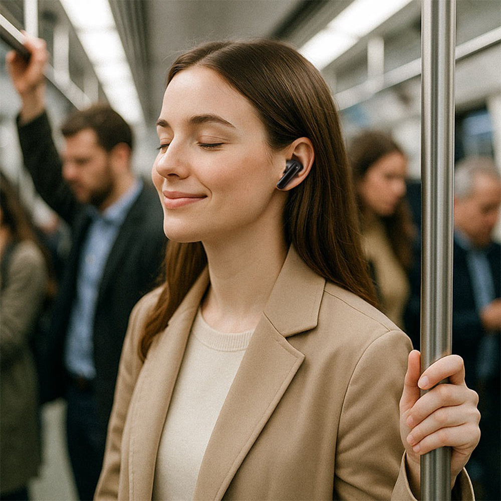 Handsfree Bluetooth Acefast W5, TWS, ANC, Preto