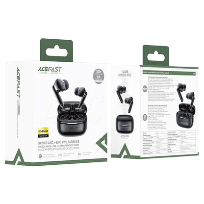 Handsfree Bluetooth Acefast W5, TWS, ANC, Preto