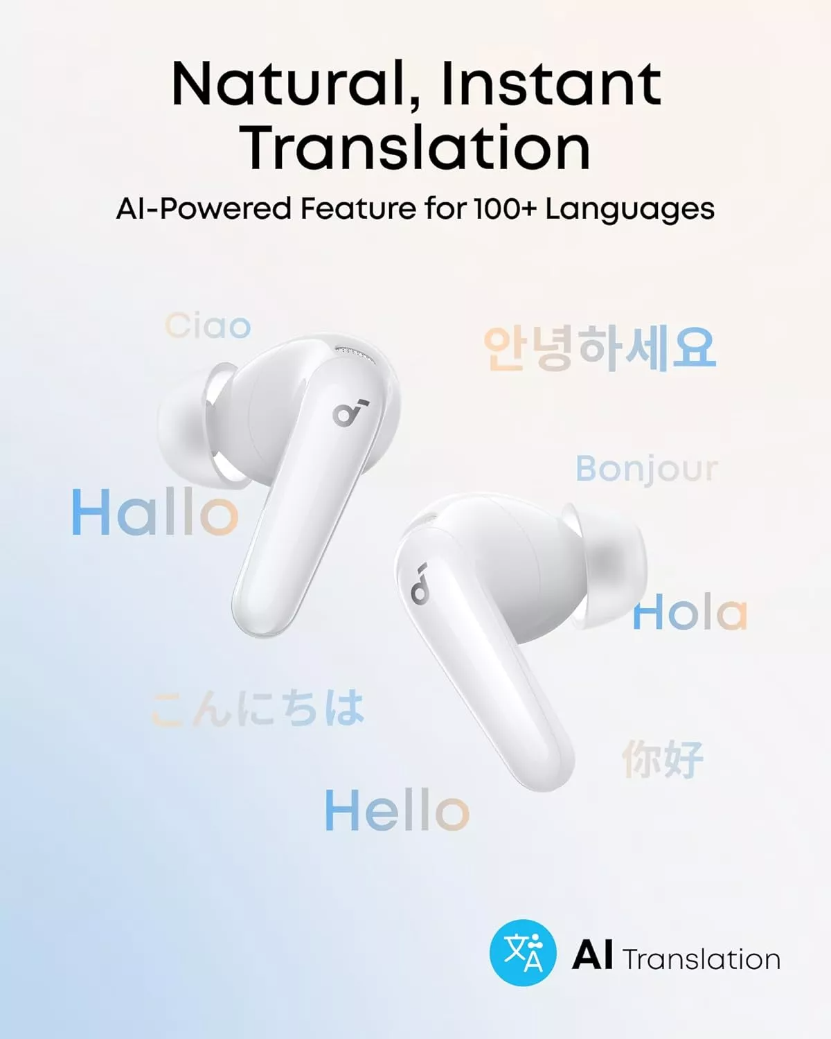 Handsfree Bluetooth Anker Soundcore R60i, TWS, ANC, Branco D1202G21