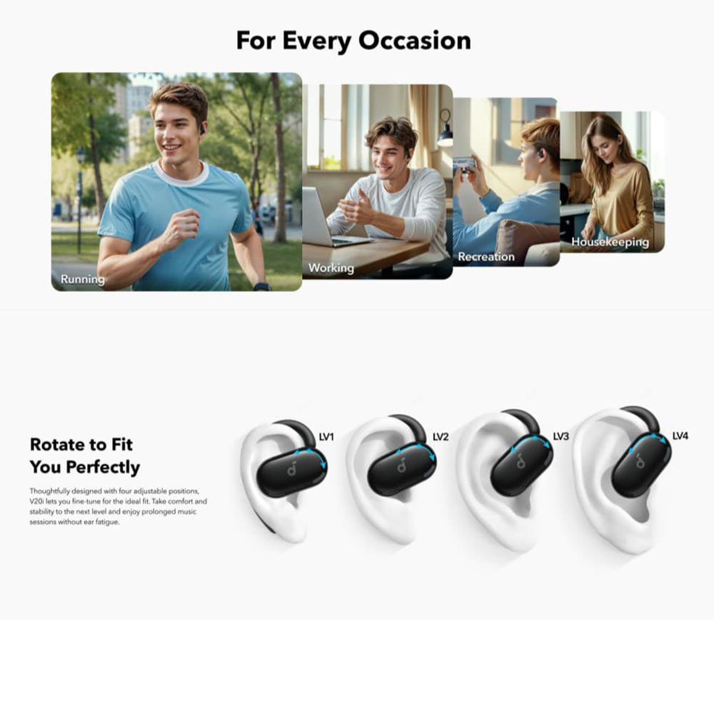 Handsfree Bluetooth Anker SoundCore V20i, TWS, Branco A3876G21