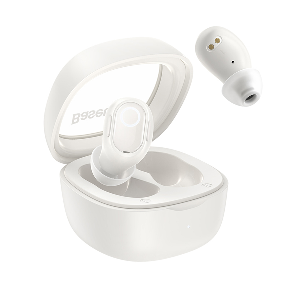 Handsfree Bluetooth Baseus Bowie WM02, TWS, Branco, Recondicionado NGTW370202