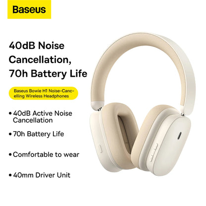 Baseus Bluetooth mãos-livres Bowie H1, A2DP, ANC, ANC, Crem