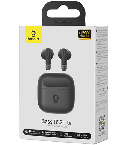 Handsfree Bluetooth Baseus Bowie Bass BS2 Lite, TWS, Preto A0010A02