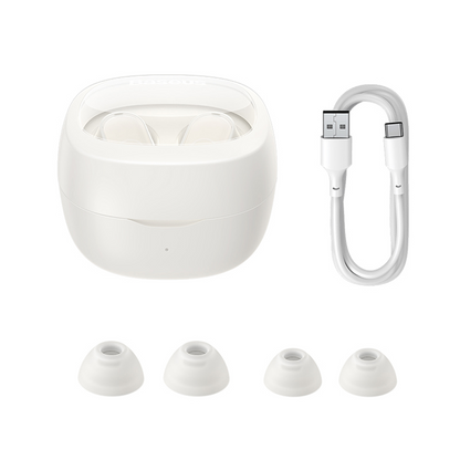 Handsfree Bluetooth Baseus Bowie WM02, TWS, Branco, Recondicionado NGTW370202