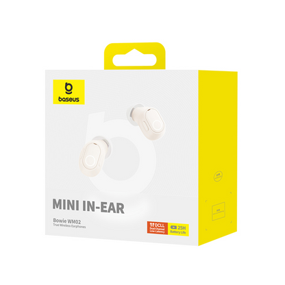 Handsfree Bluetooth Baseus Bowie WM02, TWS, Branco, Recondicionado NGTW370202
