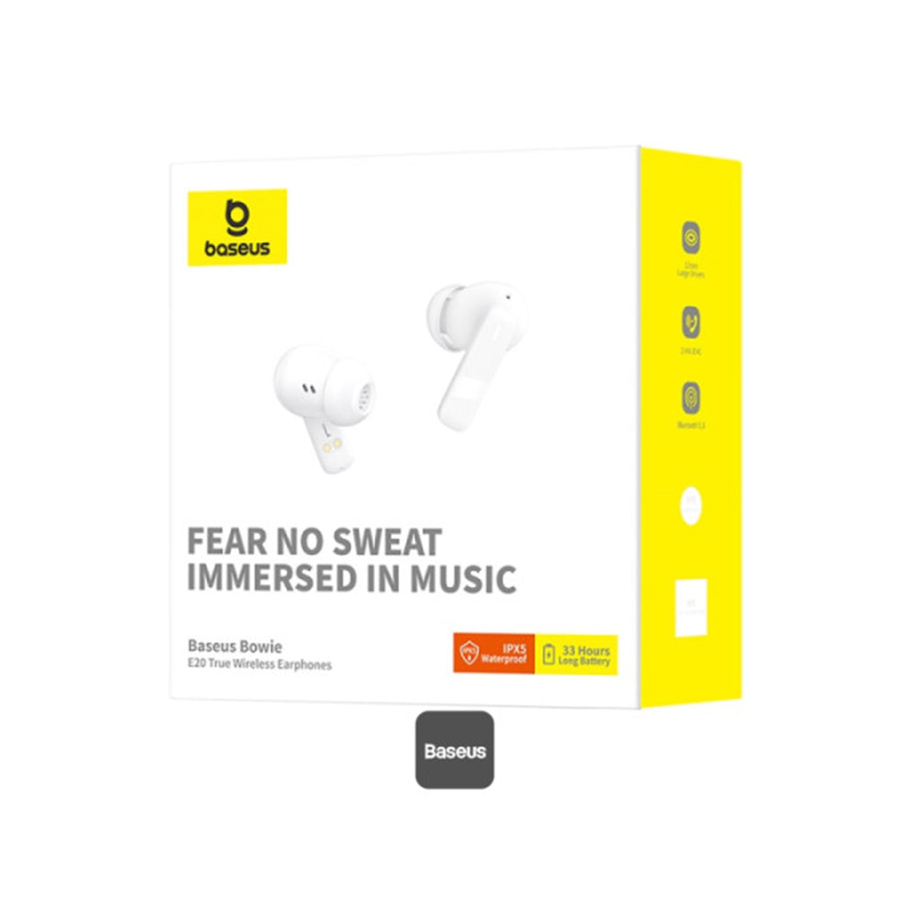 Handsfree Bluetooth Baseus Bowie E20, TWS, Branco A00069700223-00