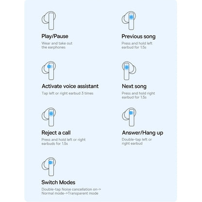 Handsfree Bluetooth Baseus Bowie M2, TWS, Branco A00024000221-Z1