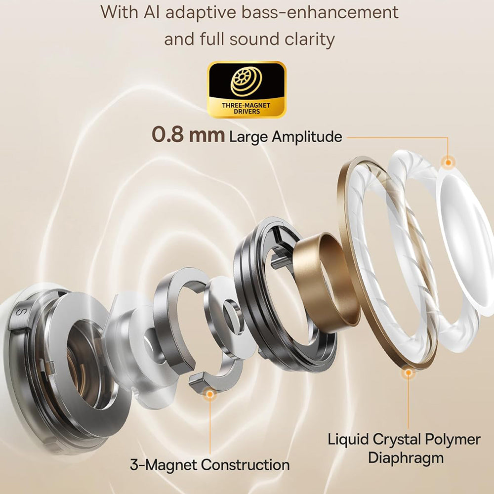 Handsfree Bluetooth Baseus Bowie MC1, TWS, Branco A00083501226-00