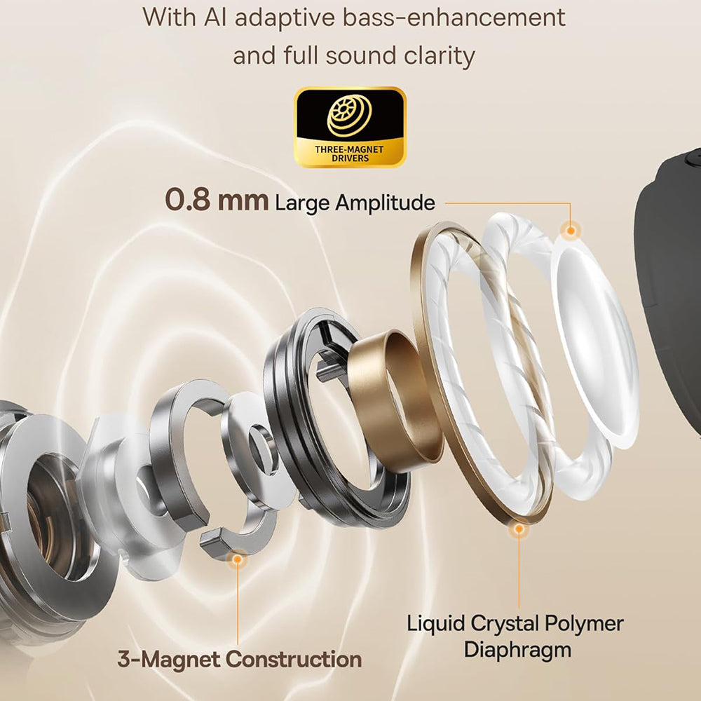 Handsfree Bluetooth Baseus Bowie MC1, TWS, Preto A00083501126-00