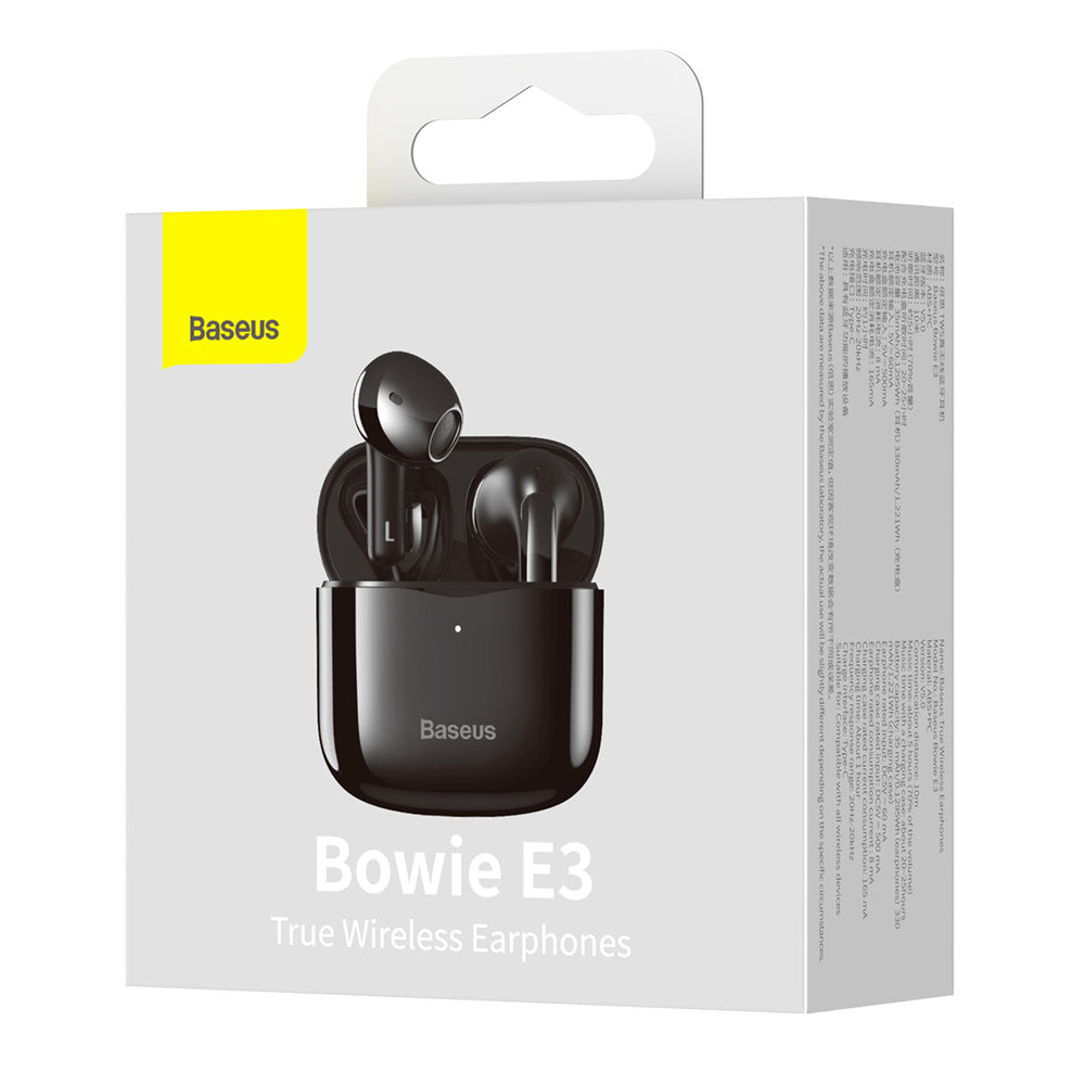 Baseus E3 Bluetooth mãos-livres, TWS, preto NGTWW080001 