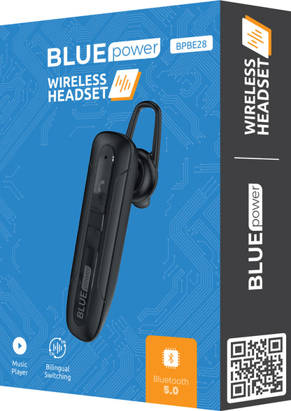 Mãos-livres Bluetooth Bluetooth Blue Power BPBE28, A2DP, preto 