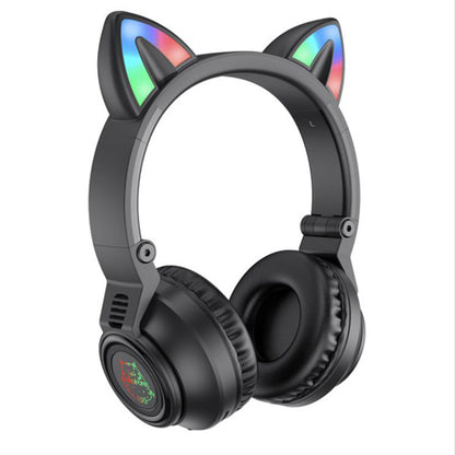 Handsfree Bluetooth Borofone BO18 Cat Ear, A2DP, Preto