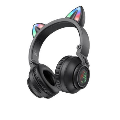 Handsfree Bluetooth Borofone BO18 Cat Ear, A2DP, Preto