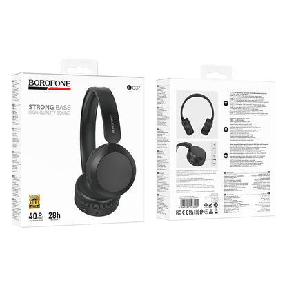 Auricular Bluetooth Borofone BO37 Marvellous, A2DP, Preto