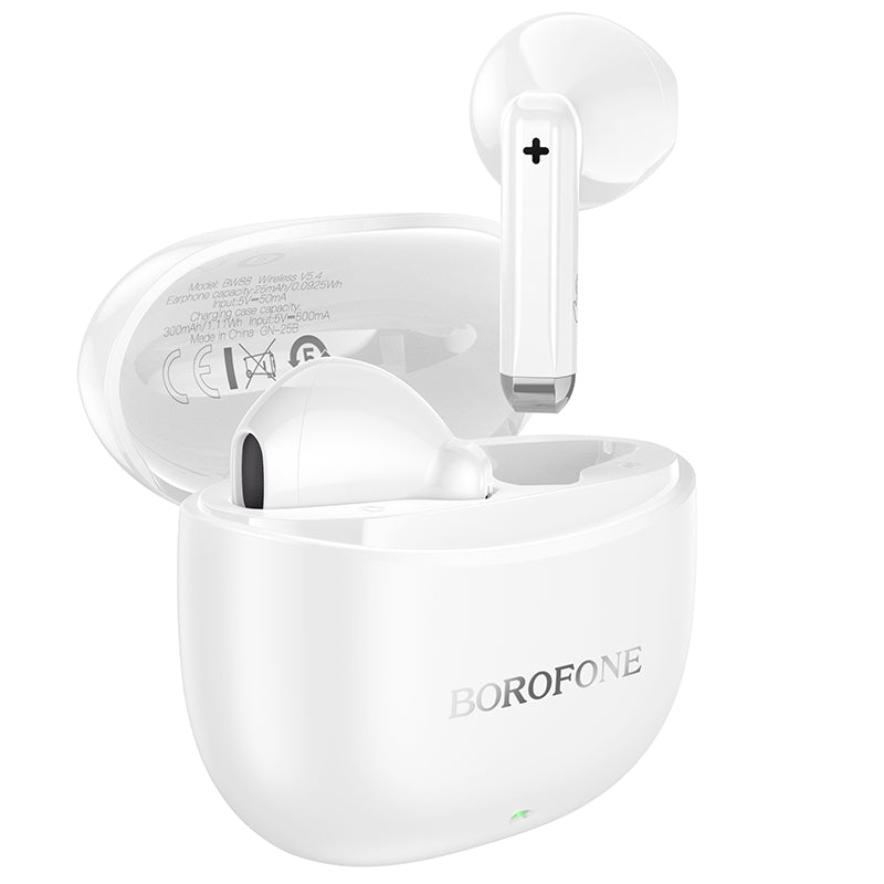 Handsfree Bluetooth Borofone BW88 Deep Rhyme, TWS, Branco