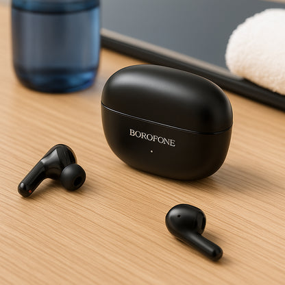 Handsfree Bluetooth Borofone FQ1 Shine, TWS, Preto