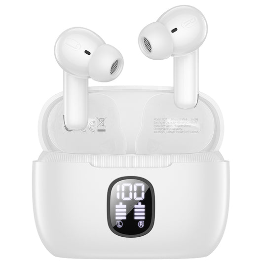 Handsfree Bluetooth Borofone FQ7 Treasure, TWS, ANC, MultiPoint, Branco