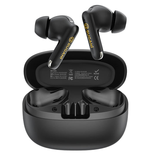 Auriculares Bluetooth Bugani Freebuds B20, TWS, ANC, Preto