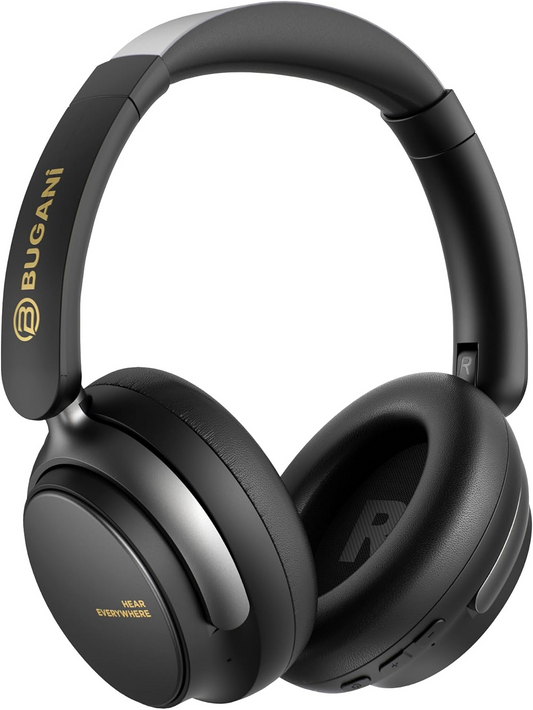 Handsfree Bluetooth Bugani Space BH01, MultiPoint, A2DP, ANC, Preto