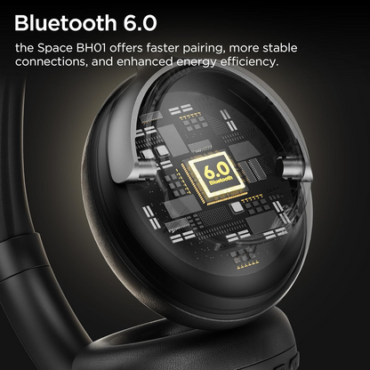 Handsfree Bluetooth Bugani Space BH01, MultiPoint, A2DP, ANC, Preto