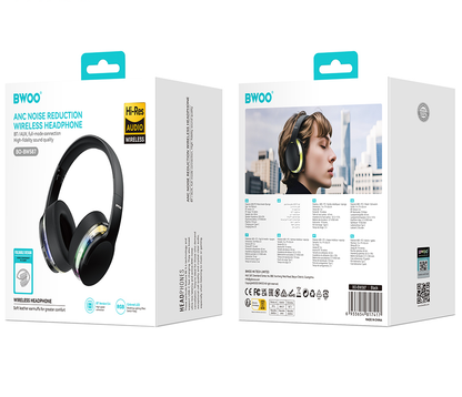Auricular Bluetooth BWOO BO-BW587, A2DP, ANC, Preto