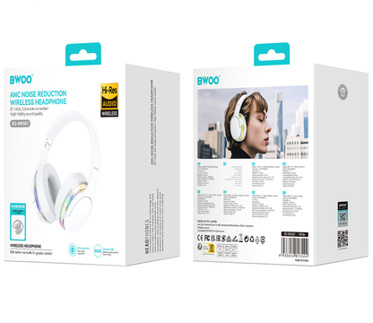 Auricular Bluetooth BWOO BO-BW587, A2DP, ANC, Branco