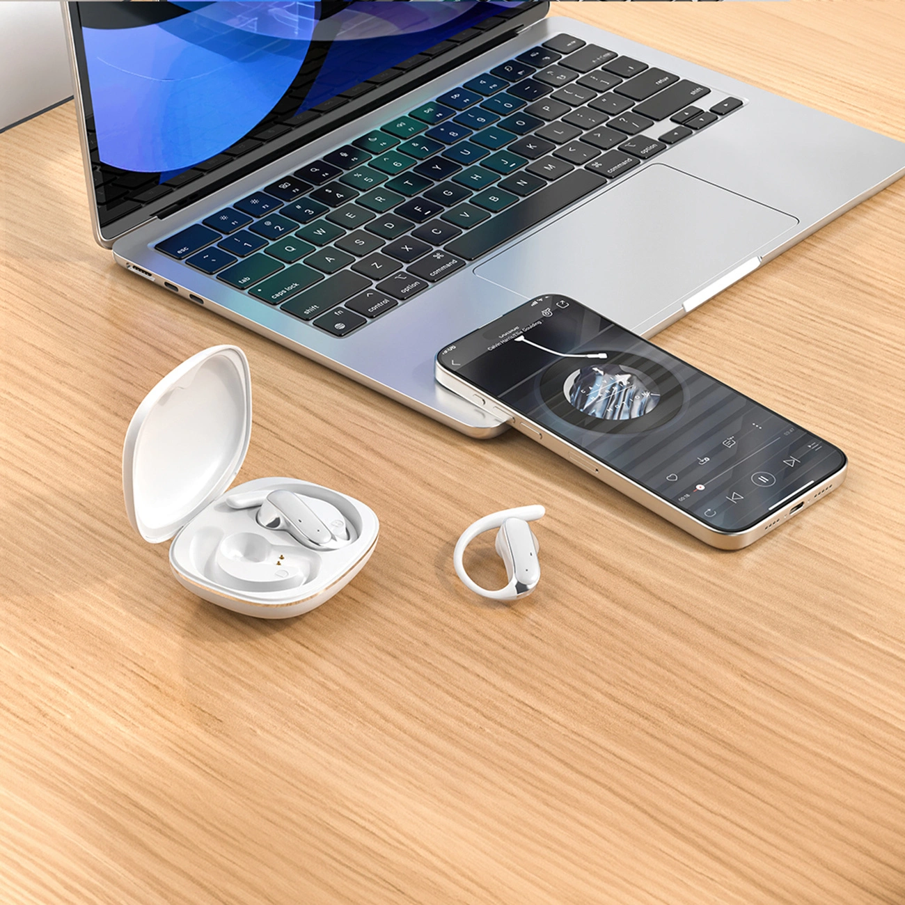 Auricular Bluetooth Dudao U17Z, TWS, Branco