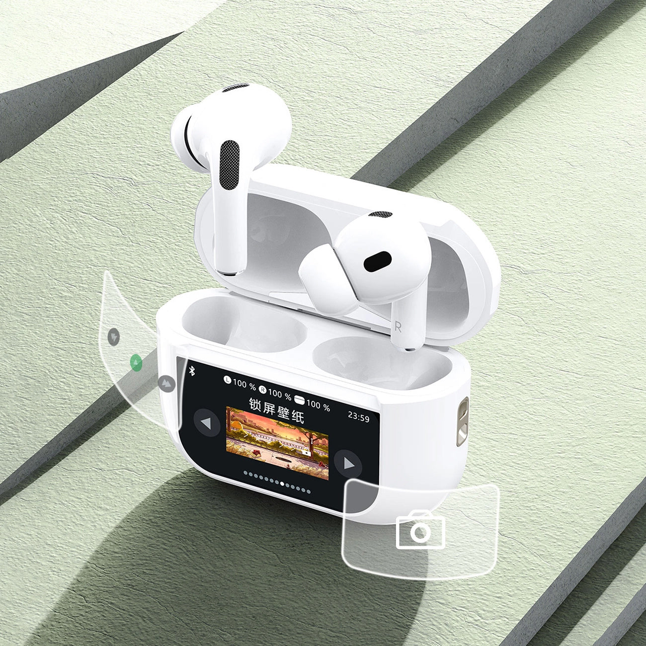 Handsfree Bluetooth Dudao U19 Display, TWS, Branco