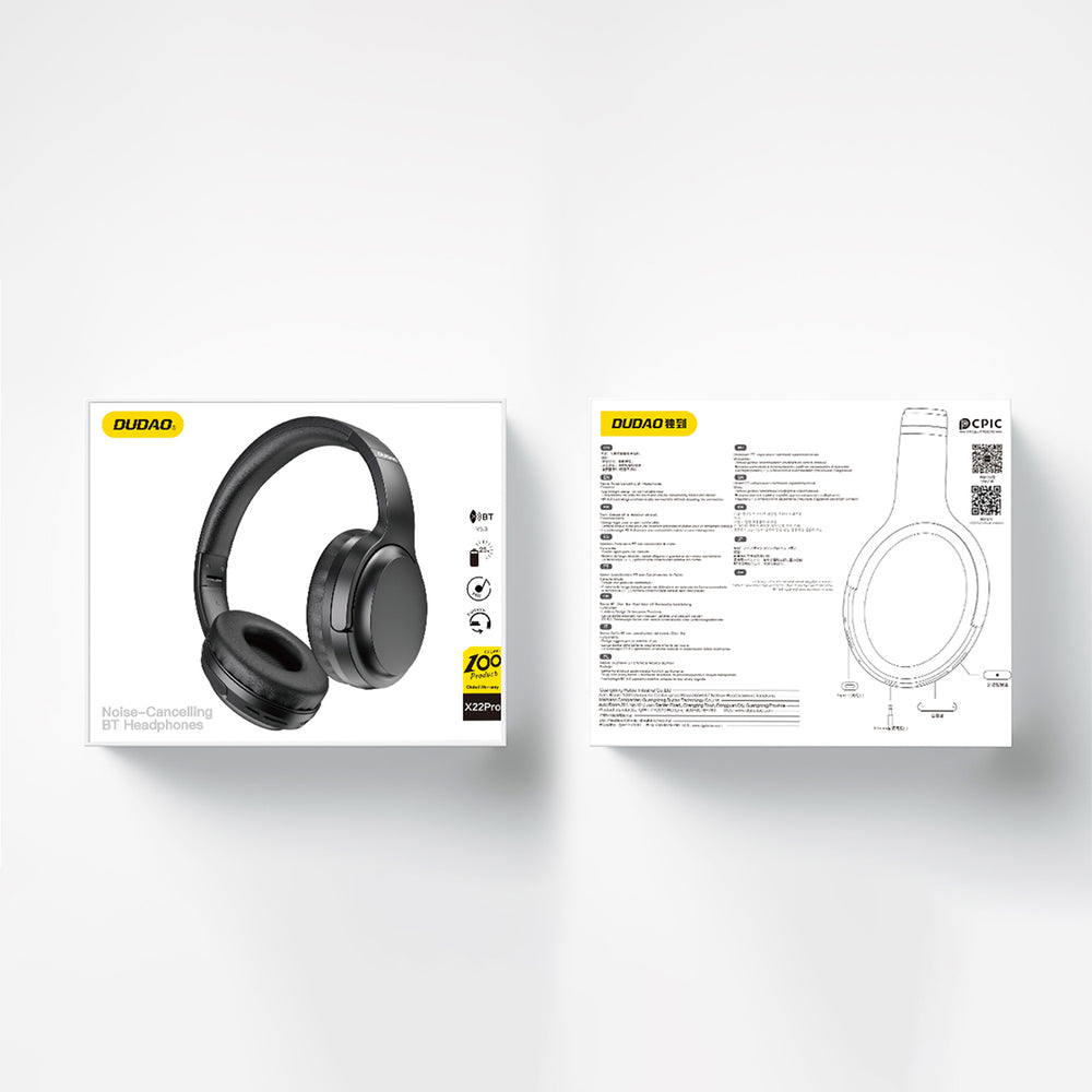 Auricular Bluetooth Dudao X22Pro, A2DP, ANC, Preto