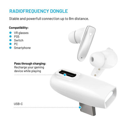 Auriculares Bluetooth Fixos, TWS, Branco