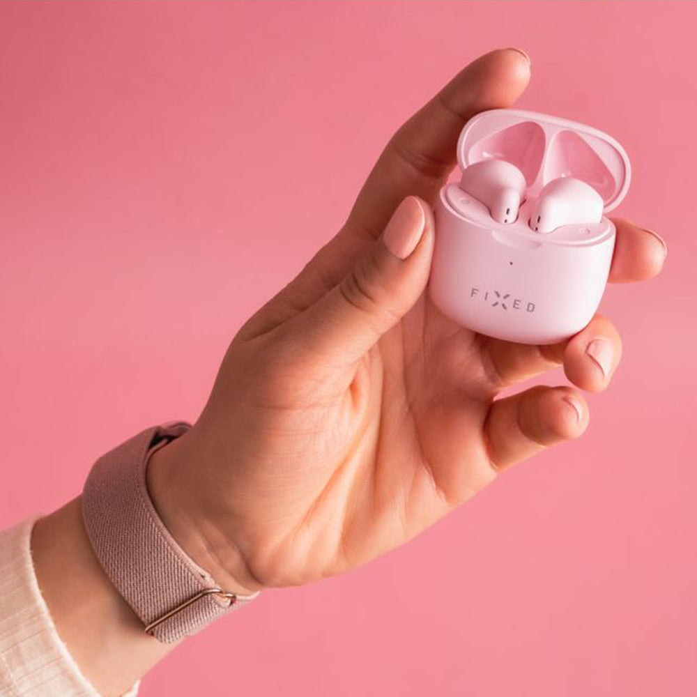 Handsfree Bluetooth Fixo, TWS, Rosa